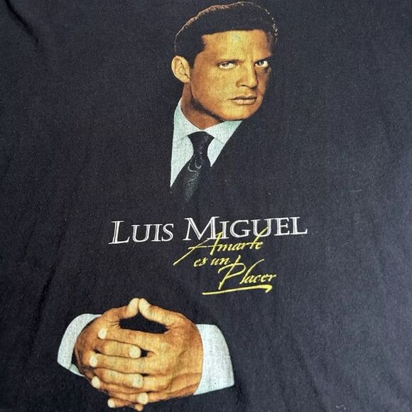 Vintage 90s Luis Miguel Amarte Es Un Placer Romances Tour Music Selena Rare Sz L - Picture 2 of 11